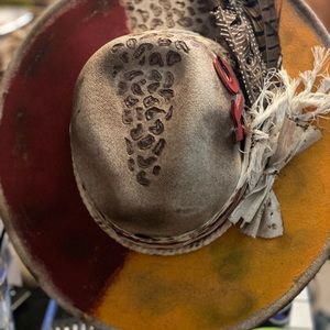 CHEIF NATION burnt cowgirl flat brim